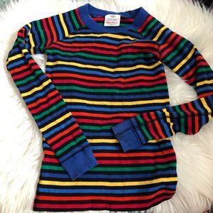 hanna andersson colorful striped top size 10✨